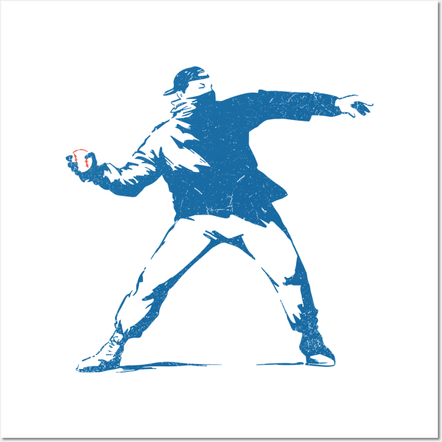 Banksy Baseball Pitcher Wall Art by Bruno Pires